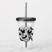 Skull Halloween Dekorative Calaveras Acryltrinkbecher (Vorderseite)
