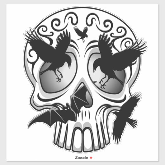 Skull Halloween Dekorative Calaveras Aufkleber (Blatt)