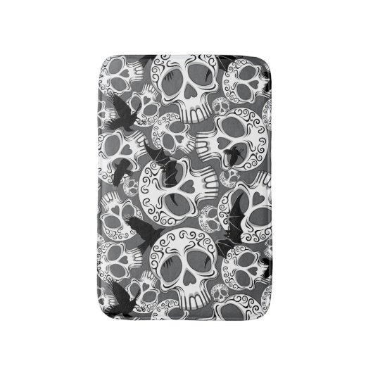 Skull Halloween Dekorative Calaveras Badematte (Vorderseite Vertikal)