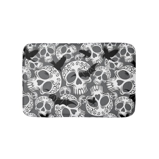 Skull Halloween Dekorative Calaveras Badematte (Vorderseite)