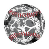 Skull Halloween Dekorative Calaveras Baseball (Rückseite)