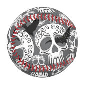 Skull Halloween Dekorative Calaveras Baseball (Vorderseite Links)