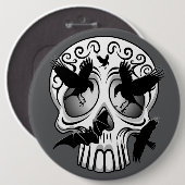 Skull Halloween Dekorative Calaveras Button (Vorne & Hinten)