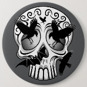 Skull Halloween Dekorative Calaveras Button (Vorderseite)
