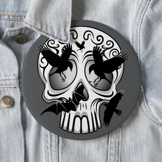 Skull Halloween Dekorative Calaveras Button (Beispiel)
