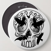 Skull Halloween Dekorative Calaveras Button (Vorne & Hinten)