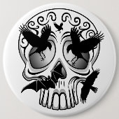 Skull Halloween Dekorative Calaveras Button (Vorderseite)