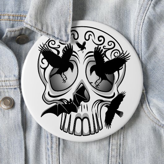 Skull Halloween Dekorative Calaveras Button (Beispiel)