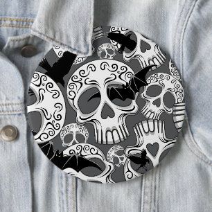 Skull Halloween Dekorative Calaveras Button