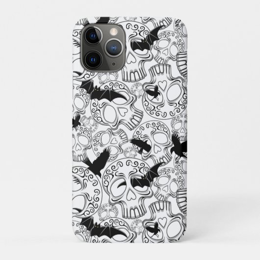 Skull Halloween Dekorative Calaveras Case-Mate iPhone Hülle (Rückseite)