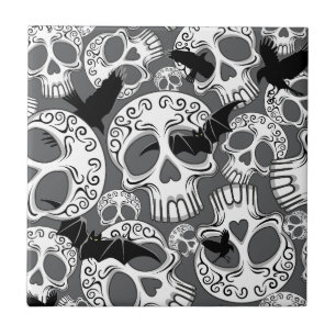 Skull Halloween Dekorative Calaveras Fliese