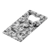 Skull Halloween Dekorative Calaveras Geldbeutel Flaschenöffner (Rückseite Schrägansicht)