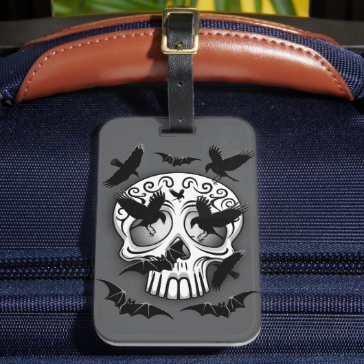 Skull Halloween Dekorative Calaveras Gepäckanhänger (Vorderseite Insitu 2)
