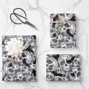 Skull Halloween Dekorative Calaveras Geschenkpapier Set