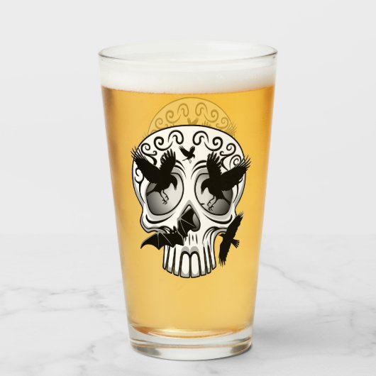 Skull Halloween Dekorative Calaveras Glas (Vorne (Gefüllt))