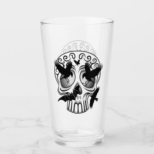Skull Halloween Dekorative Calaveras Glas (Vorderseite)