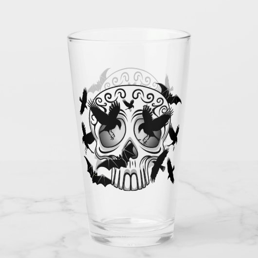 Skull Halloween Dekorative Calaveras Glas (Rückseite)