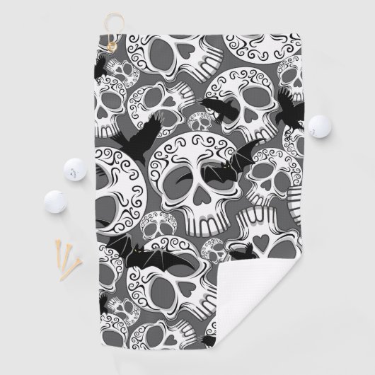 Skull Halloween Dekorative Calaveras Golfhandtuch (Insitu)