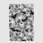 Skull Halloween Dekorative Calaveras Golfhandtuch (Vorderseite)