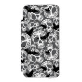 Skull Halloween Dekorative Calaveras Incipio iPhone Geldbeutel-Hülle (Folio Vorderseite)