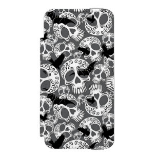 Skull Halloween Dekorative Calaveras Incipio Watson™ iPhone 5 Geldbörsen Hülle