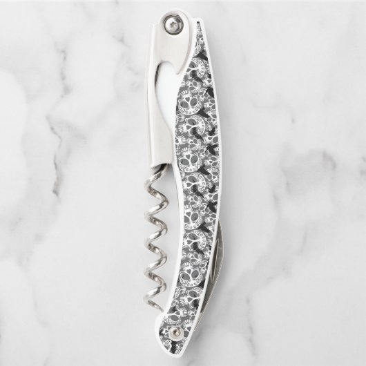 Skull Halloween Dekorative Calaveras Kellnermesser (Vorderseite)