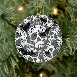 Skull Halloween Dekorative Calaveras Keramik Ornament