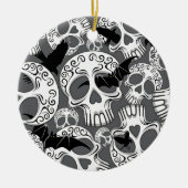 Skull Halloween Dekorative Calaveras Keramik Ornament (Vorne)