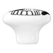 Skull Halloween Dekorative Calaveras Keramikknauf (Seitenansicht)