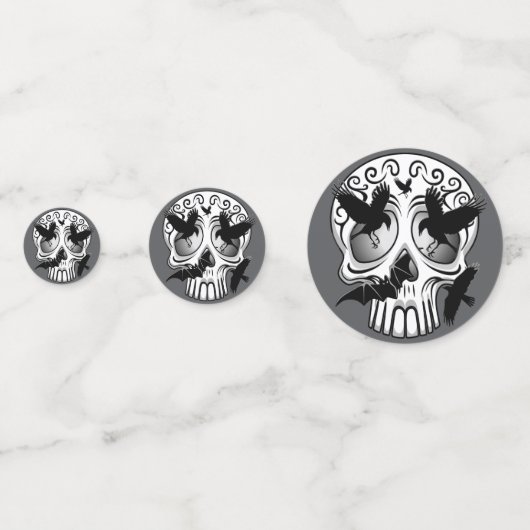 Skull Halloween Dekorative Calaveras Konfetti (Rückseiten)