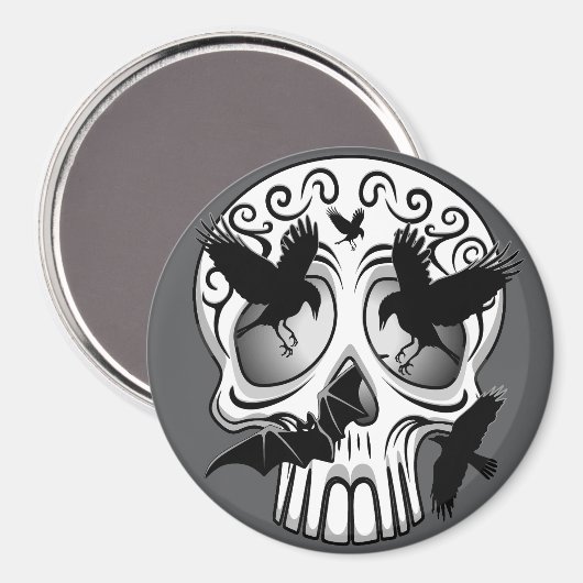 Skull Halloween Dekorative Calaveras Magnet (Vorderseite/Rückseite)