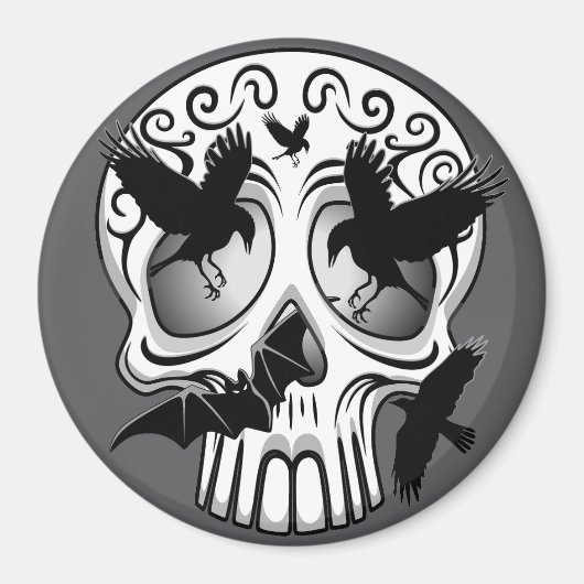 Skull Halloween Dekorative Calaveras Magnet (Vorne)
