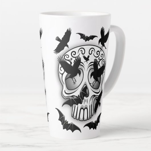 Skull Halloween Dekorative Calaveras Milchtasse (Rechte Ecke)