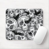 Skull Halloween Dekorative Calaveras Mousepad (Mit Mouse)