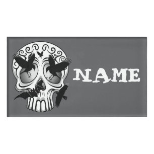 Skull Halloween Dekorative Calaveras Namenschild