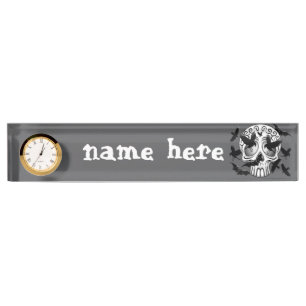 Skull Halloween Dekorative Calaveras Namensplakette