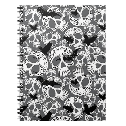 Skull Halloween Dekorative Calaveras Notizblock (Vorderseite)