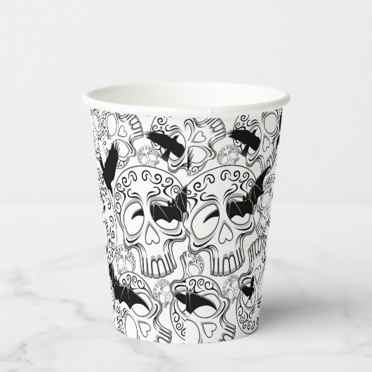 Skull Halloween Dekorative Calaveras Pappbecher (Rechts)
