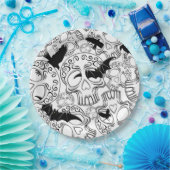 Skull Halloween Dekorative Calaveras Pappteller (Party)