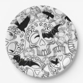 Skull Halloween Dekorative Calaveras Pappteller (Vorderseite)