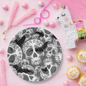 Skull Halloween Dekorative Calaveras Pappteller (Party)