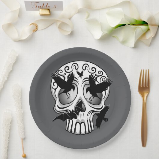 Skull Halloween Dekorative Calaveras Pappteller (Hochzeit)