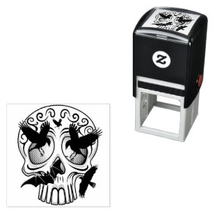 Skull Halloween Dekorative Calaveras Permastempel