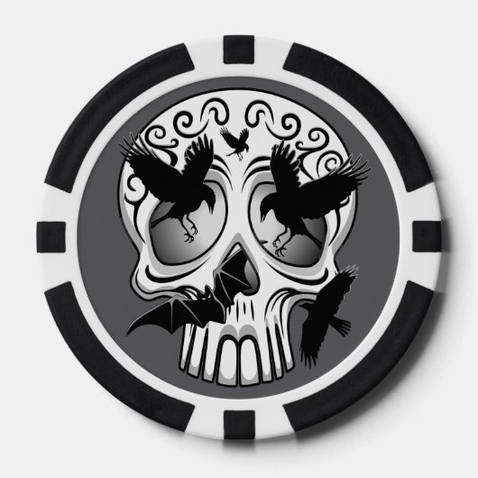 Skull Halloween Dekorative Calaveras Pokerchips (Vorderseite)
