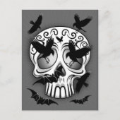 Skull Halloween Dekorative Calaveras Postkarte (Vorderseite)