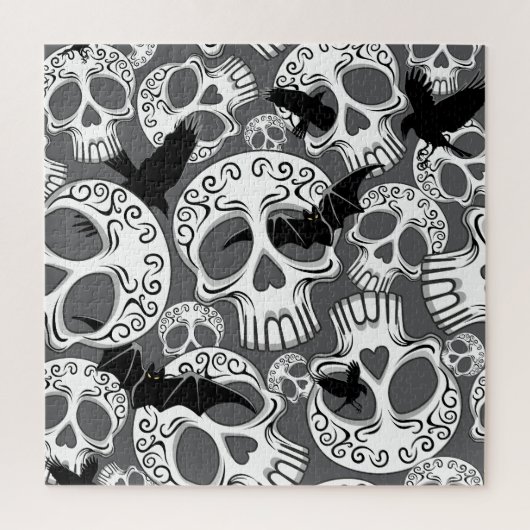 Skull Halloween Dekorative Calaveras Puzzle (Vertikal)