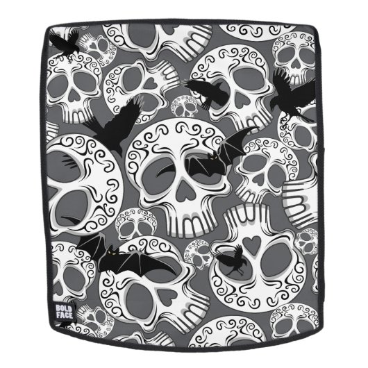 Skull Halloween Dekorative Calaveras Rucksack (Abnehmbare Front)