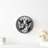 Skull Halloween Dekorative Calaveras Runde Wanduhr (Zuhause)