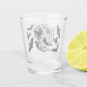 Skull Halloween Dekorative Calaveras Schnapsglas (Rückseite)