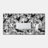 Skull Halloween Dekorative Calaveras Schreibtischunterlage (Tastatur & Maus)